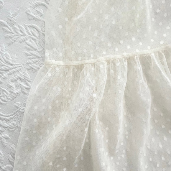 NWOT Lulus Cruise to Catalina Ivory Swiss Dot Sheer Maxi Swim Cover-Up Small - Picture 10 of 14